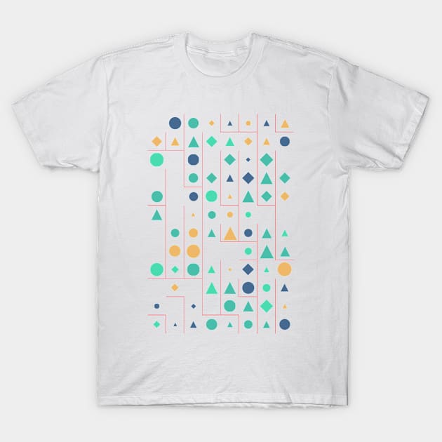 Geometric Colourful Pattern T-Shirt by Trendy-Now